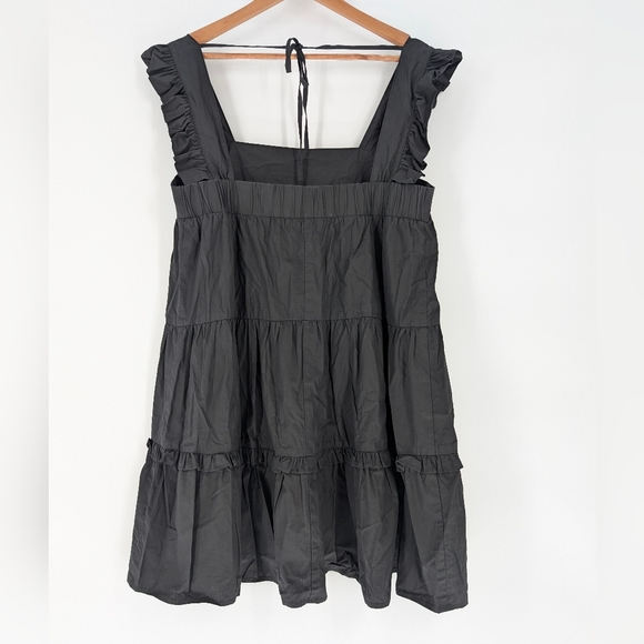 Gray Tiered Ruffle‎ Mini Sundress - Picture 7 of 12